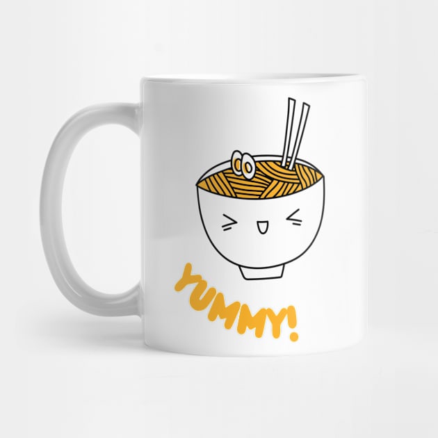 Savor the Smile: Kawaii Ramen Delight by Teeeshirt